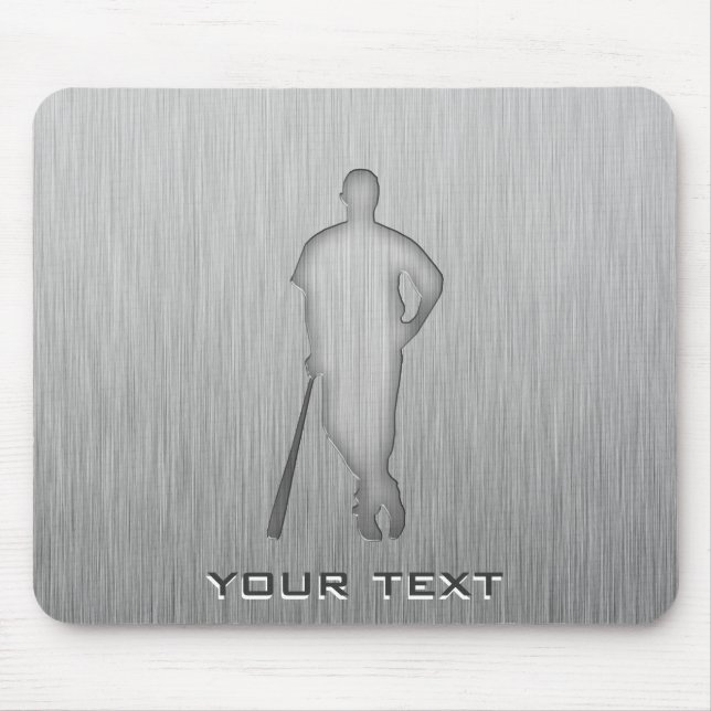 Mousepad Basebol escovado do metal-olhar (Frente)
