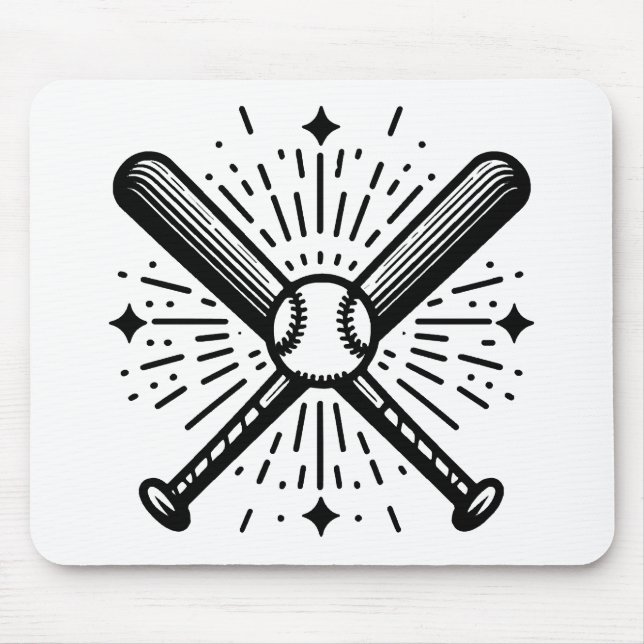 Mousepad basebol vintage (Frente)