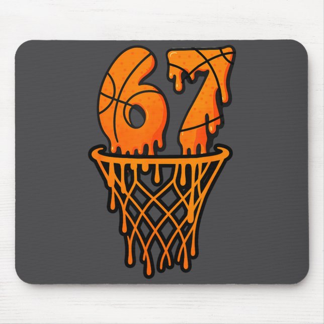 Mousepad Basketball 67 Meme Funny Six Seven Gen Alpha Drip  (Frente)