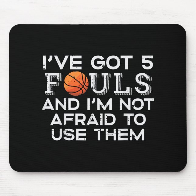 Mousepad Basquete 5 Não Tem Medo De Menino Engraçado (Frente)
