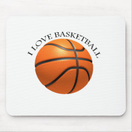 Mousepad Basquete de couro preto e laranja personalizado