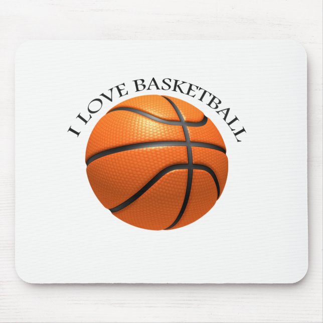 Mousepad Basquete de couro preto e laranja personalizado (Frente)