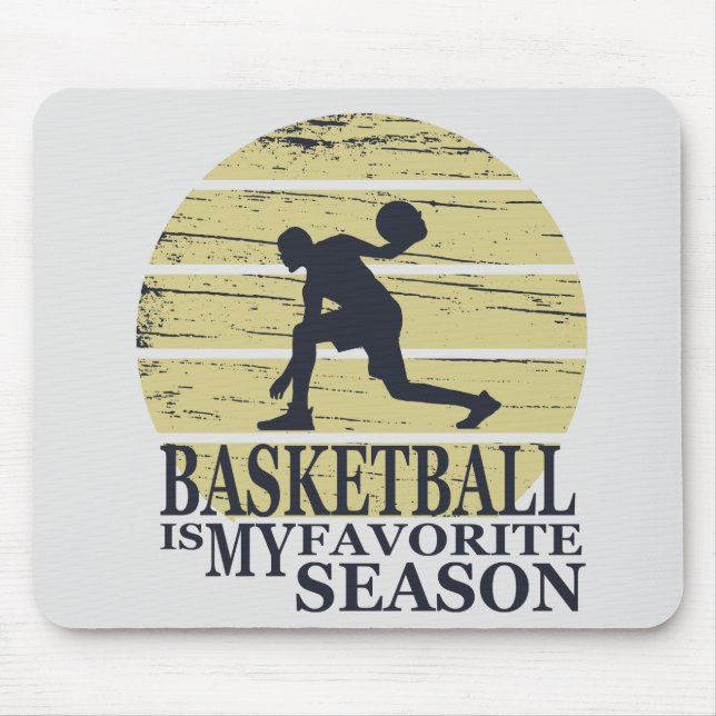 Mousepad basquete é a minha estação favorita do pôr do sol (Frente)