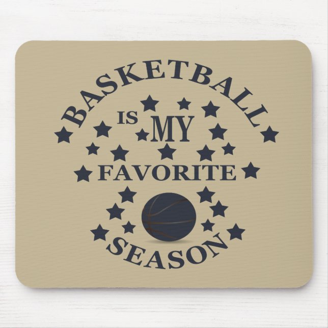 Mousepad Basquete é minha estação favorita com bola azul (Frente)