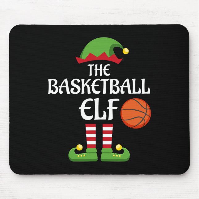 Mousepad Basquete Elf Family Matching Group Christmas Spo (Frente)