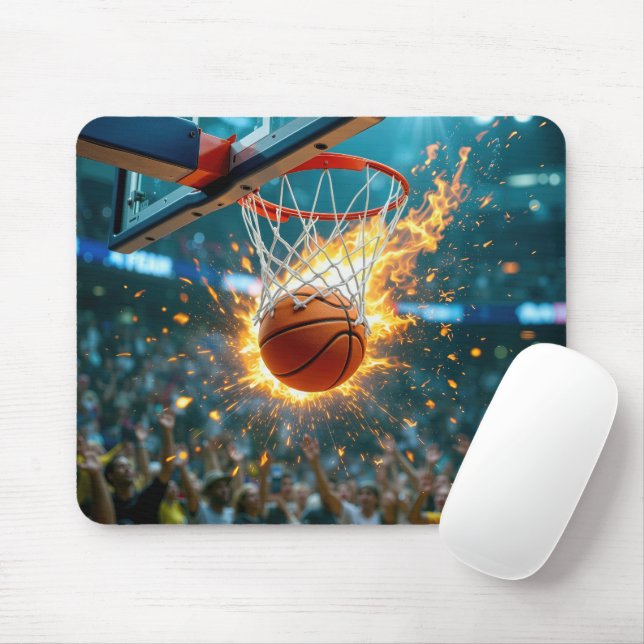 Mousepad Basquete em Chamas na Rede (Com mouse)