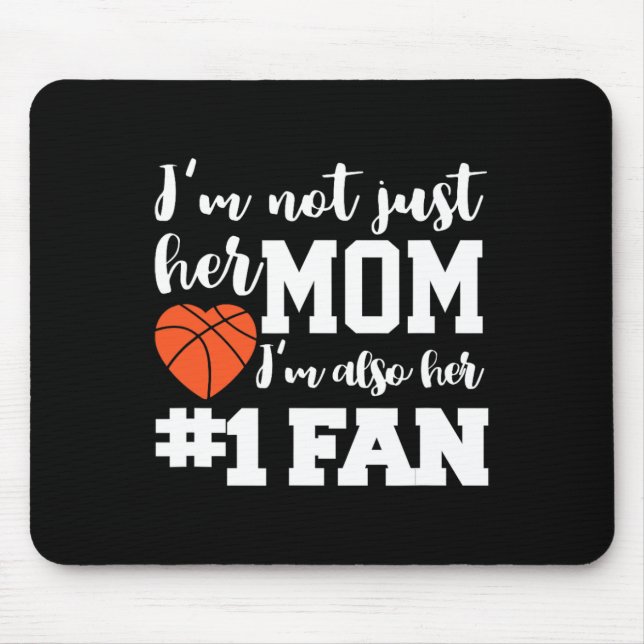 Mousepad Basquete Mãe Número Um Ventilador de Basquete Mães (Frente)