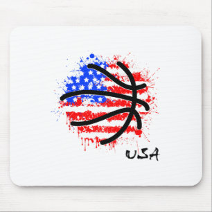 Mousepad Basquete Patriótico 4 De Julho Homens EUA American