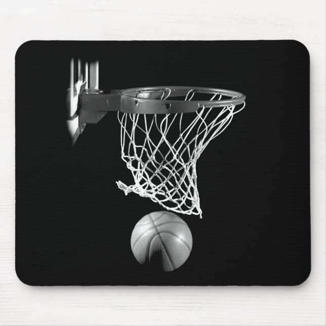 Mousepad Basquete preto e branco (Frente)