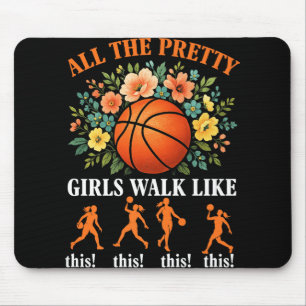 Mousepad Basquete Todas As Meninas Bonito Caminham Como Est