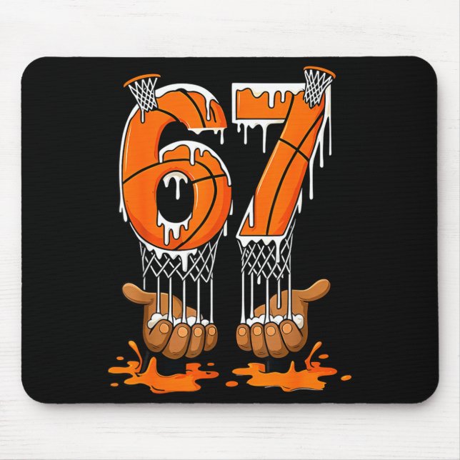 Mousepad Basquetebol 67 Seis Sete Funny Gen Alpha Meme Gote (Frente)