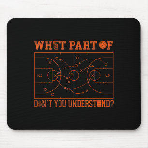 Mousepad Basquetebol Bball Qual Parte Você Não Entende