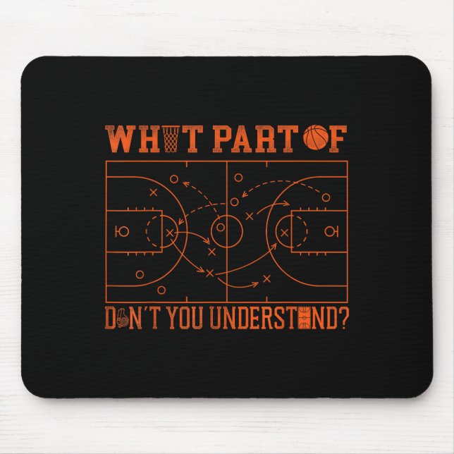 Mousepad Basquetebol Bball Qual Parte Você Não Entende (Frente)