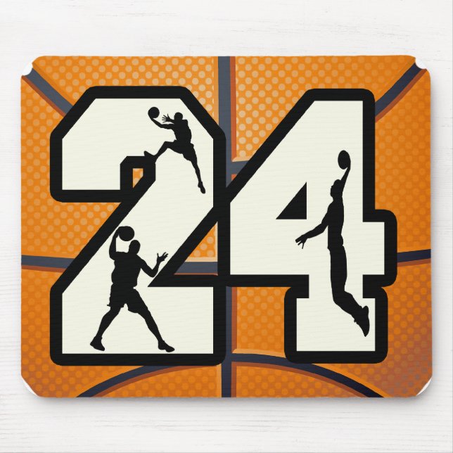 Mousepad Basquetebol do número 24 (Frente)