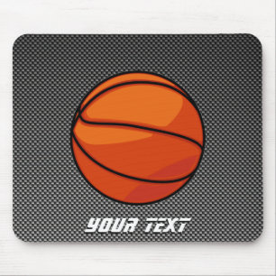 Mousepad Basquetebol do olhar da fibra do carbono