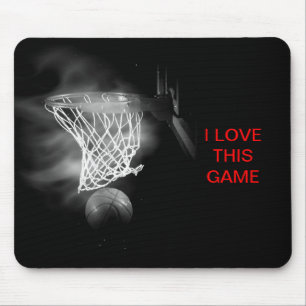 Mousepad Basquetebol eu amo este tapete do rato do jogo