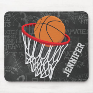 Mousepad Basquetebol personalizado e aro do quadro