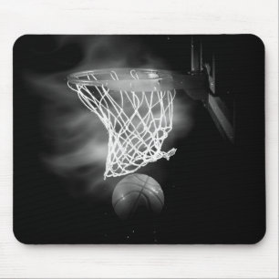 Mousepad Basquetebol preto & branco