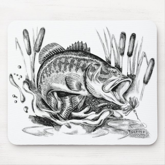 Mousepad Bass de Boca Largemouth (Frente)