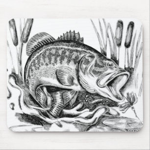 Mousepad Bass de Boca Largemouth