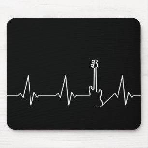 Mousepad Bass Guitar Heartbeat