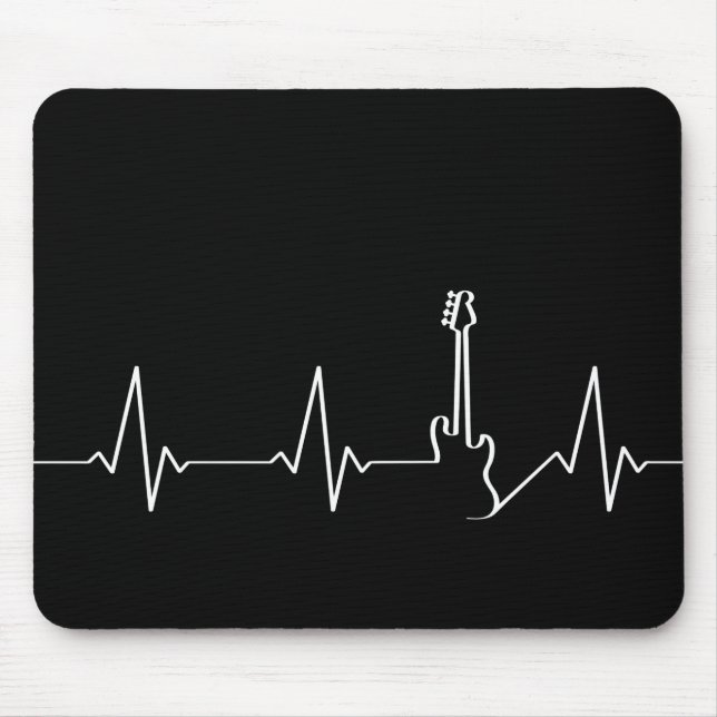 Mousepad Bass Guitar Heartbeat (Frente)
