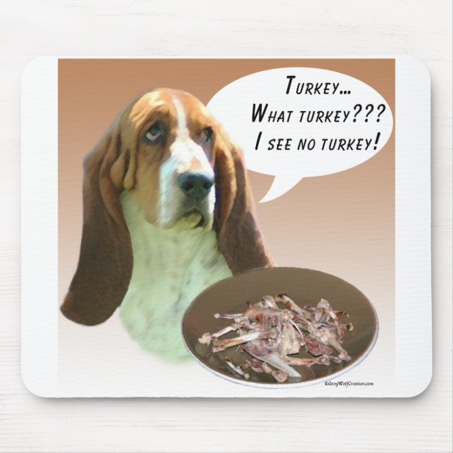 Mousepad Basset Hound Turquia (Frente)