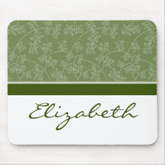 Mousepad Basta o mouse verde Fern personalizado do designer
