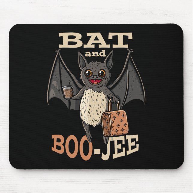 Mousepad Bat E Boojee Boujee Halloween Truque Ou (Frente)