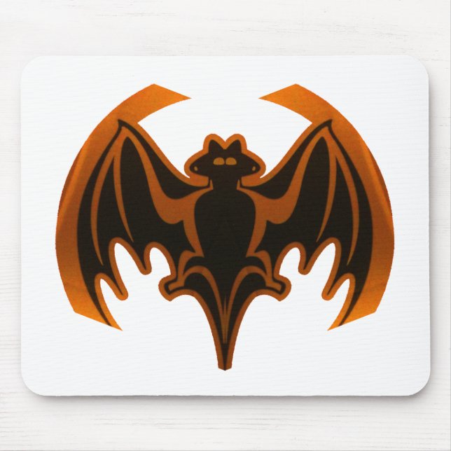 Mousepad Bat Orange O MUSEUM Zazzle dá presentes (Frente)