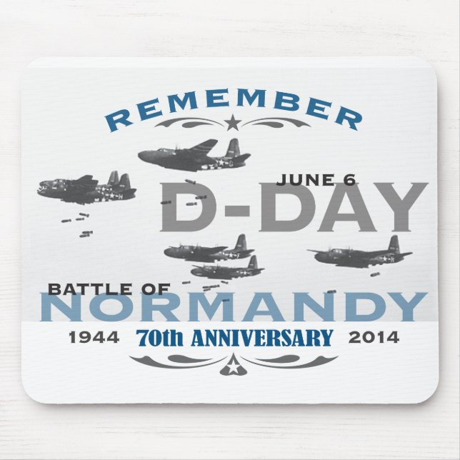 Mousepad Batalha Aérea de 70 D-Day do Aniversário da Norman (Frente)