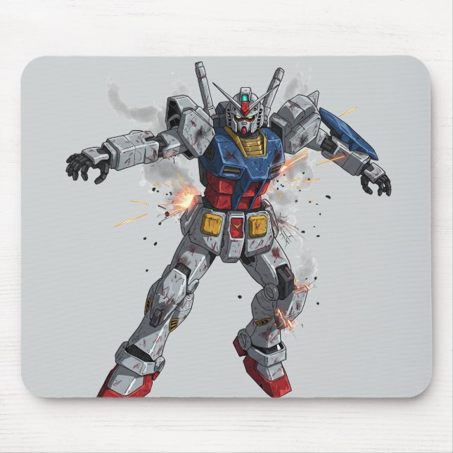 Mousepad Batalha danificada Gundam (Frente)