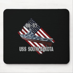 Mousepad Batalhão Uss Dakota do Sul Bb-57 & Guerra de C