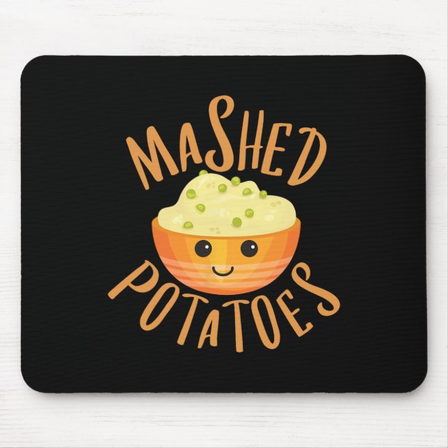 Mousepad Batatas amassadas e Batatas com Correspondência de (Frente)