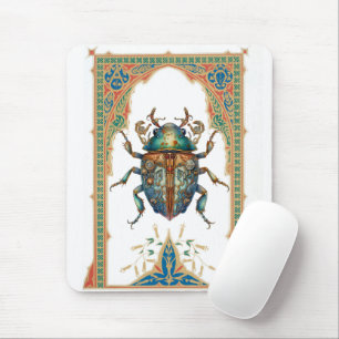Mousepad Bateria azul-galinha-ornamentado