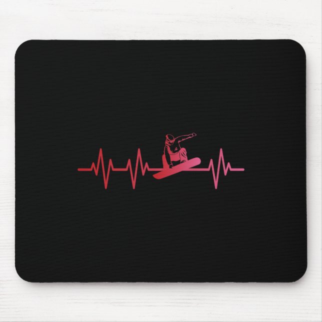 Mousepad Batida de Neve 80s 90s Retro Winter Snowboard (Frente)
