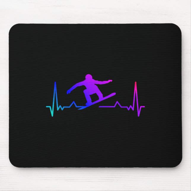Mousepad Batida de Neve 80s 90s Retro Winter Snowboard (Frente)