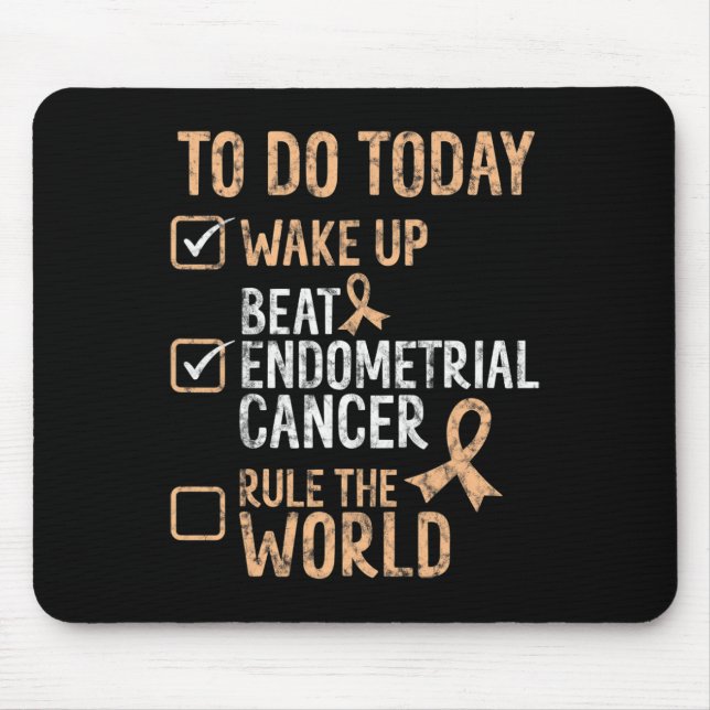 Mousepad Batida Divertida Derrote o Câncer Endometrial Domi (Frente)