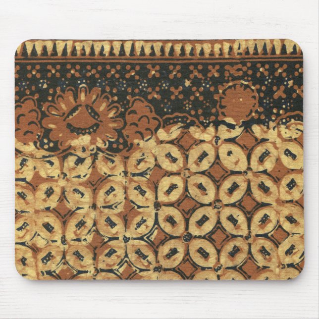 Mousepad Batik Earthy Café Bean Elegante Rustic Rugged (Frente)