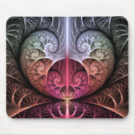 Mousepad Batimento cardíaco, Arte fractal abstrata surreal 