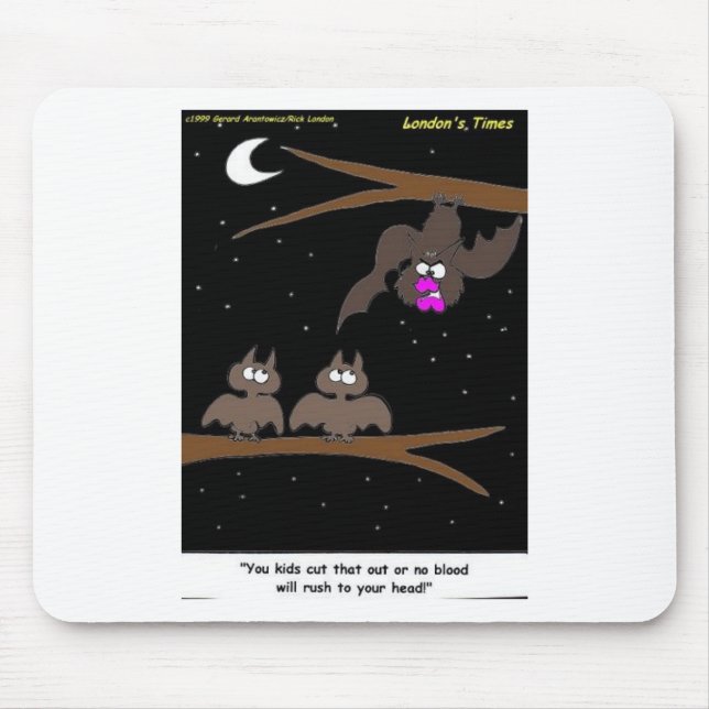 Mousepad Bats Fazer Erros de Dia de as Bruxas engraçado Ofe (Frente)