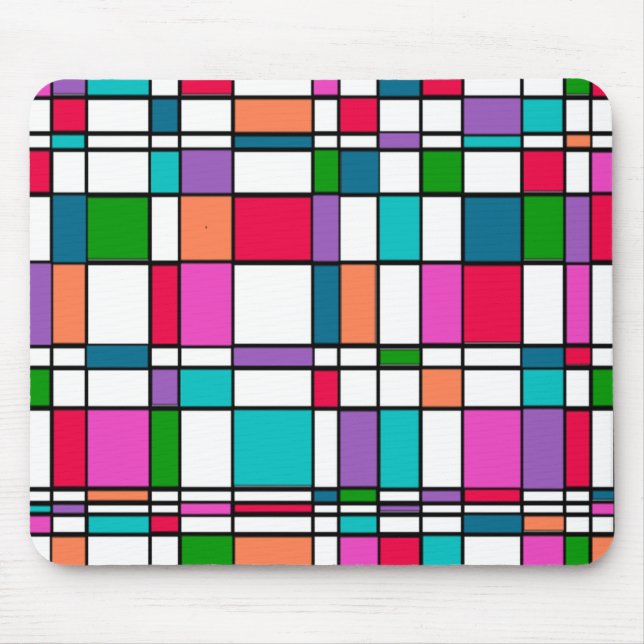 Mousepad Bauhaus nas Cores de Energia da Flor (Frente)