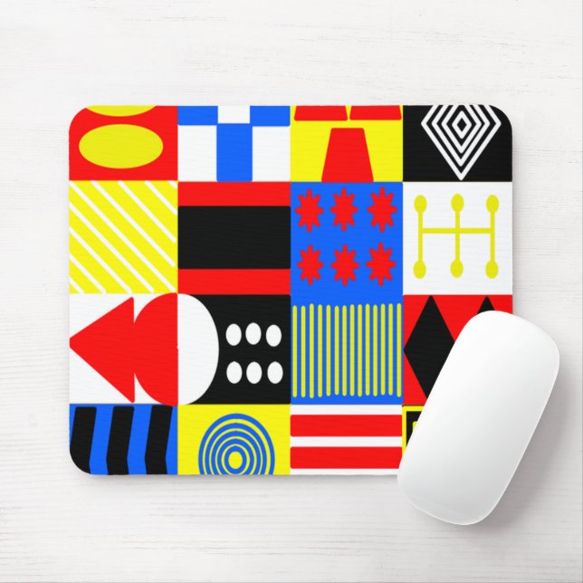 Mousepad Bauhaus Shapes (Com mouse)