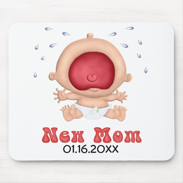 Mousepad Bawling Baby - New Mãe - Personalizar (Frente)