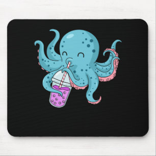 Mousepad Bble Tea Gift Kids Octopus Boba Tea Bubble Tea