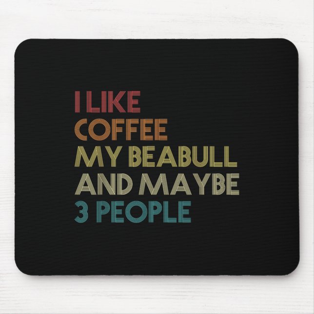 Mousepad Beabull Dog Proprietário Café Amadurece Coffee Eng (Frente)