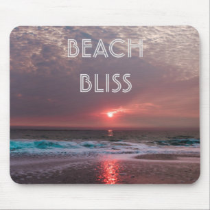Mousepad Beach Bliss Tropical Paraíso Sunset Editável