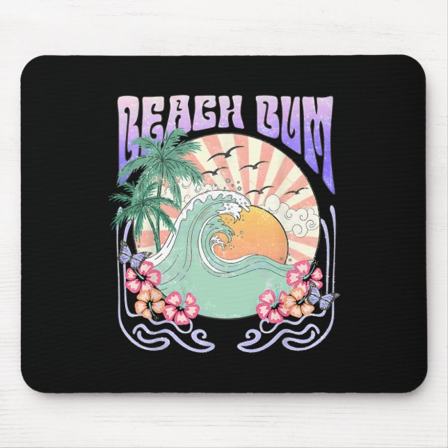 Mousepad Beach Bum Sunset Summer Vacing Hawaii Family Mat (Frente)