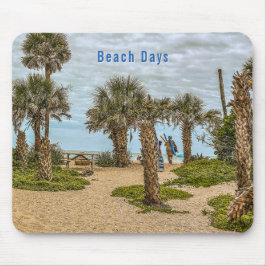 Mousepad Beach Days, Overcast, Beach Garden