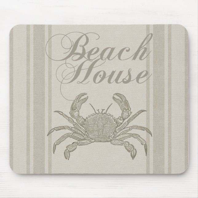 Mousepad Beach House Carab Seashore Coastal Vintage (Frente)